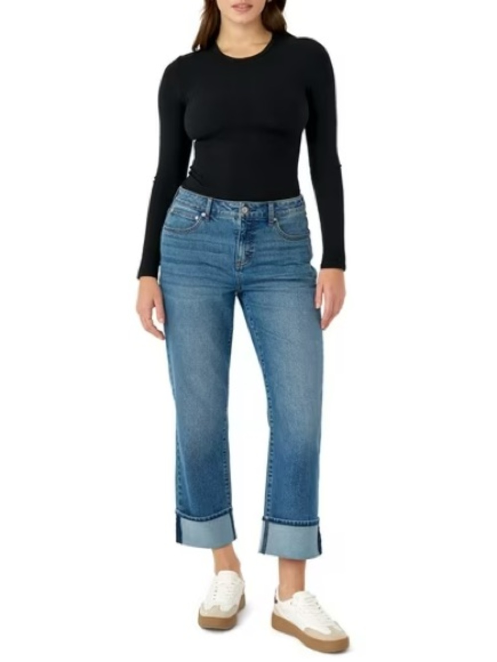 Edited by Hunter McGrady Women's Cuffed Wide Leg Jean